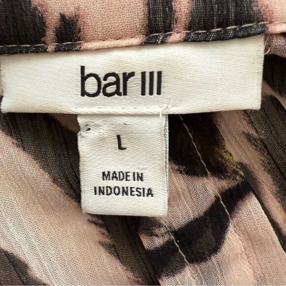 Bar III Animal Print Long Sleeve Blouse - Picture 5 of 9